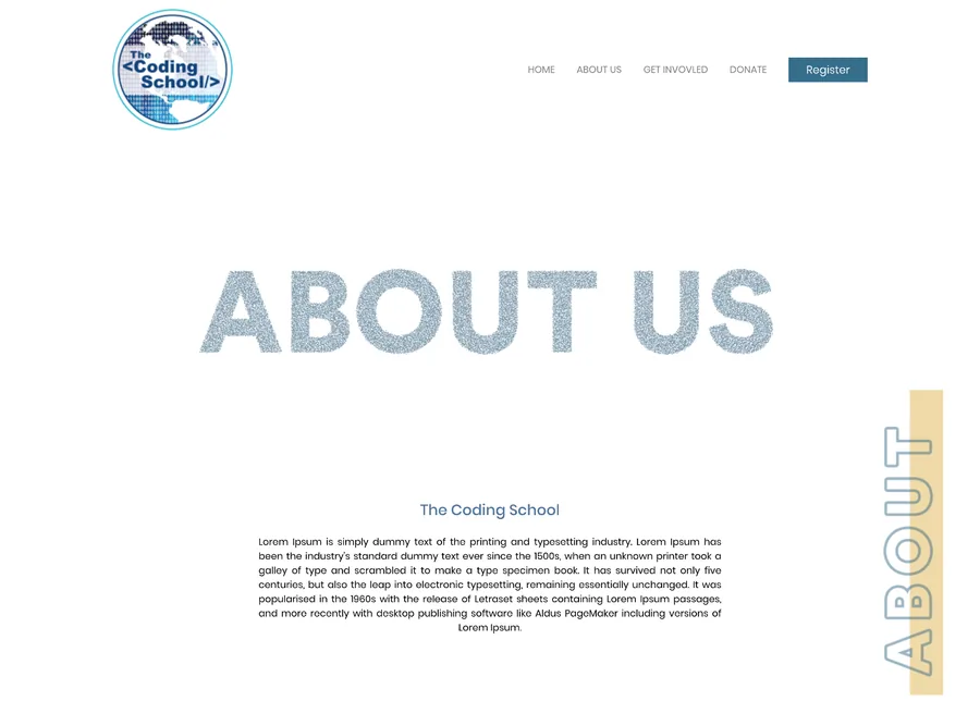 Coding School — Educational platform website for The Coding School providing coding courses and resources.