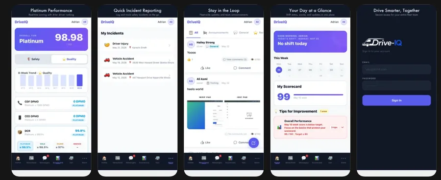 Drive IQ (iOS) — iOS app for Drive IQ — fleet management for Amazon Delivery Service Partners with real-tim
