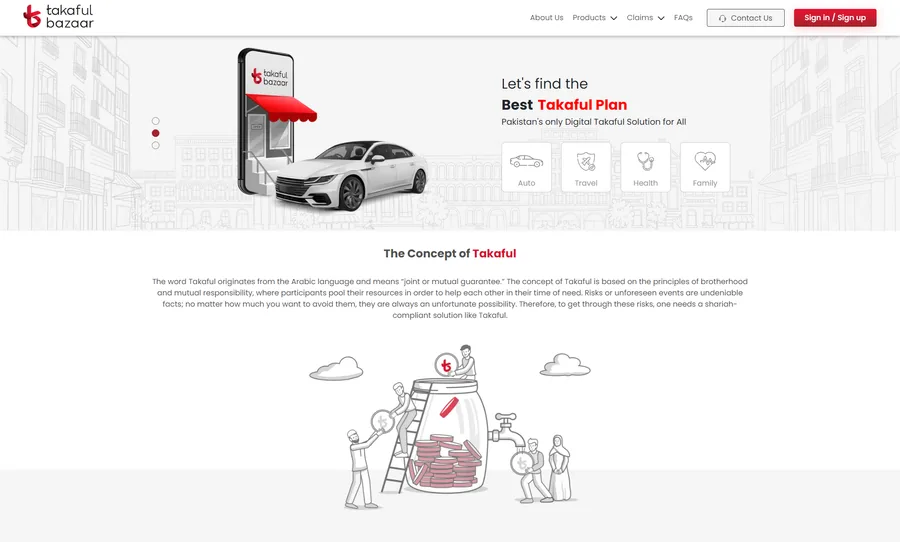 Takaful Bazar — Islamic insurance marketplace platform for Takaful Bazaar Pakistan.