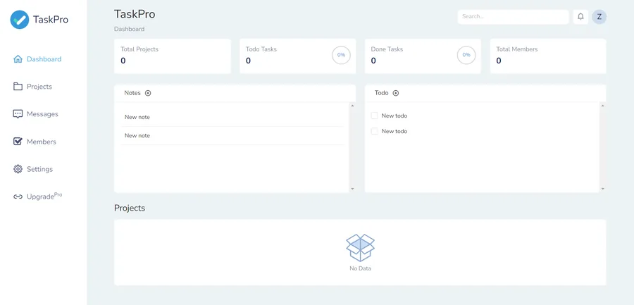 Task Pro — Project management SaaS application for teams to organize, track, and manage tasks and pro